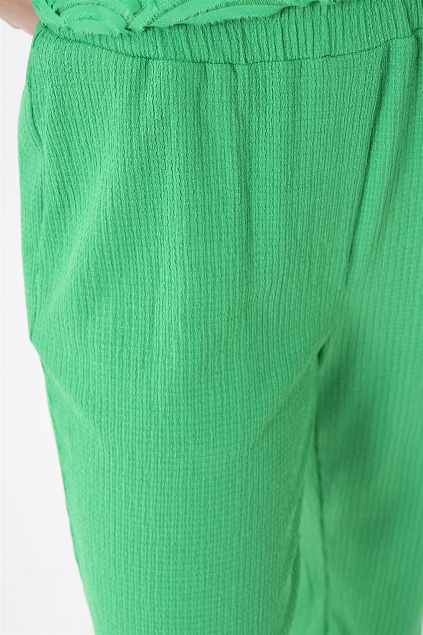 Karma Desen Tunik-Pantolon Benetton Yeşili İkili Takım 