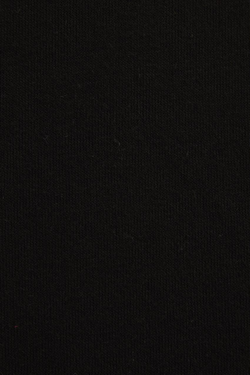 Nakışlı Örme Siyah Sweatshirt