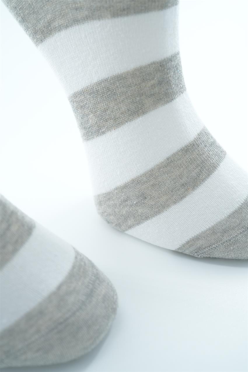 Socks-White Gray 0707-362