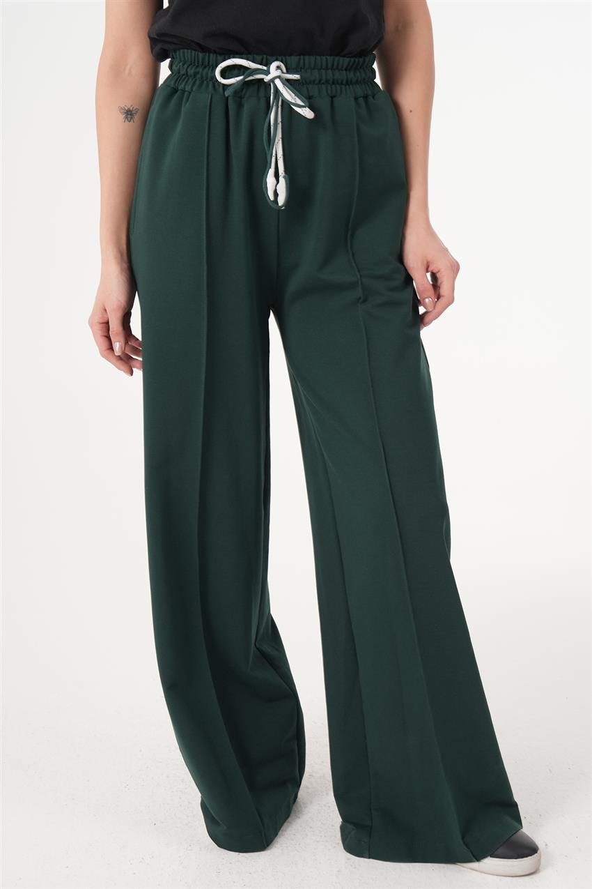 Loreen Çimalı Yeşil Pantolon | E-Tesettür