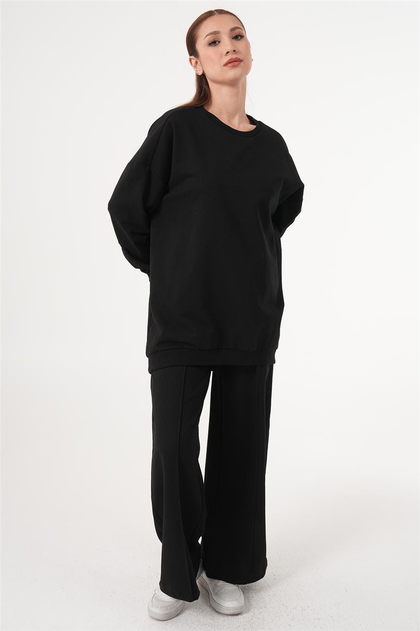 Oversize Basic Siyah Tunik