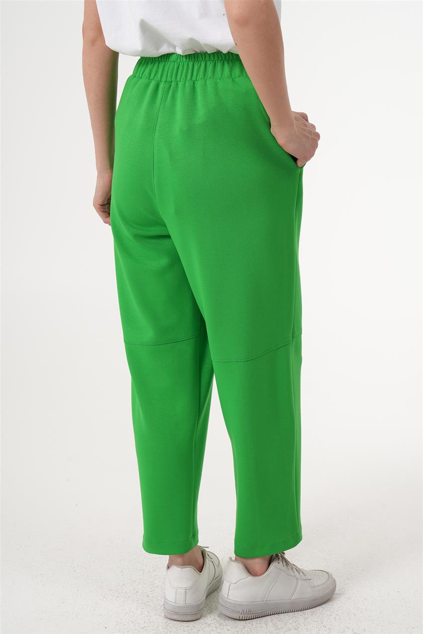 Önden Parçalı Örme Pantolon-Açık Yeşil 5526-25