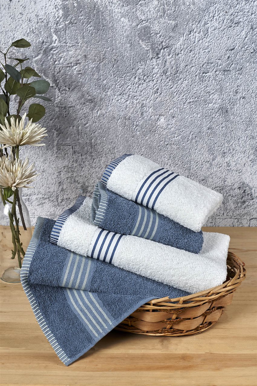 Towel-Cream-Blue OSCR-385