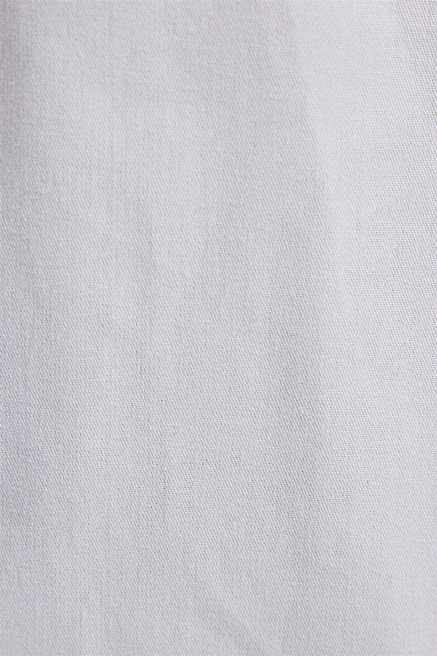 Kapüşonlu Gabardin Rüzgarlık-Beyaz 24S1T0030-100