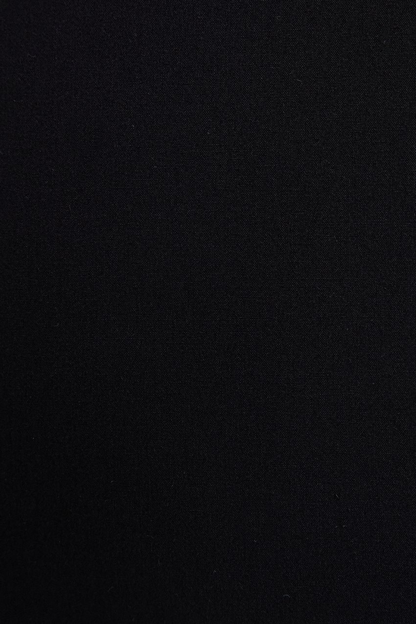 Bağlama Detaylı Siyah Oversize Gömlek