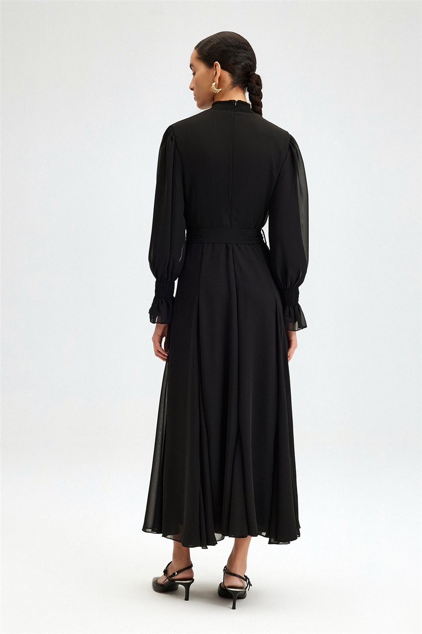 24S1X0022-101 فستان-أسود