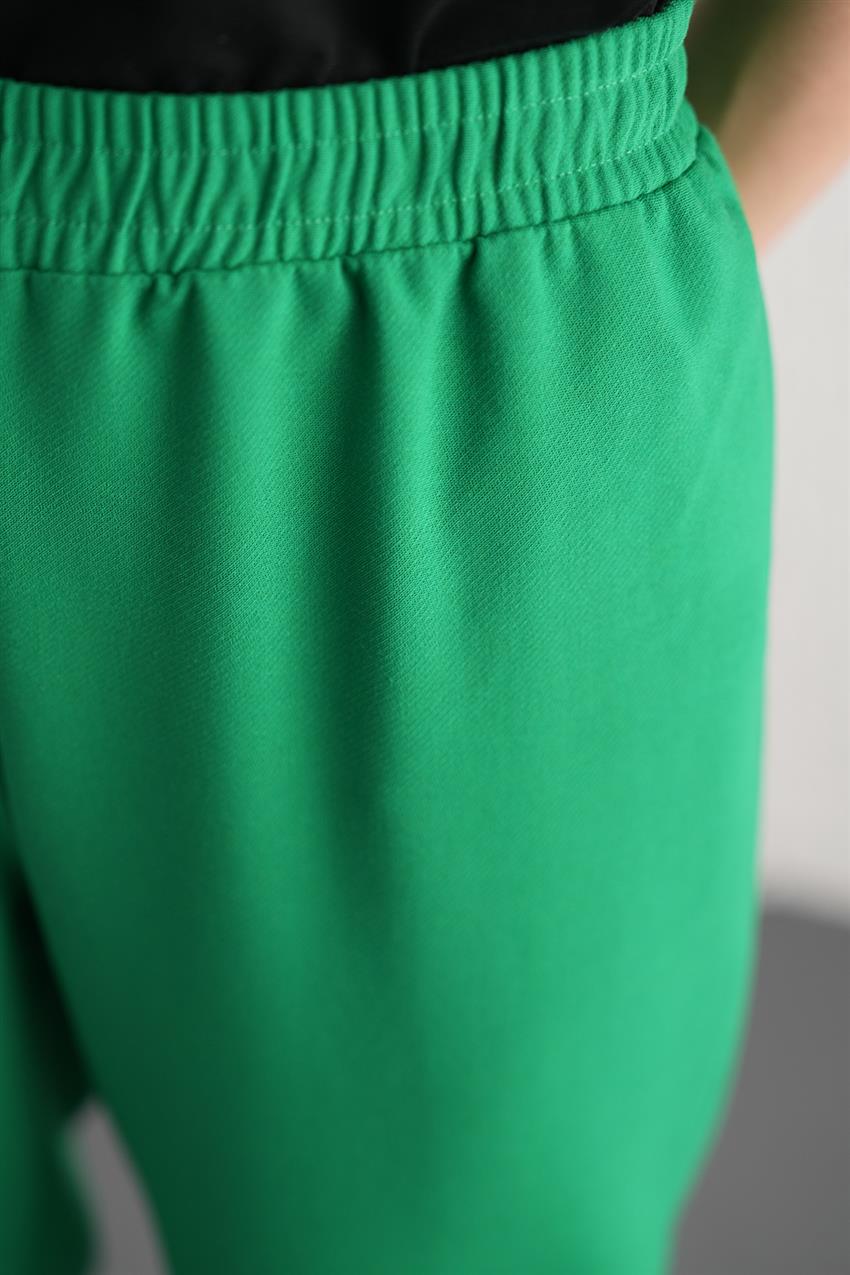 Beli Lastikli Jogger Pantolon-Yeşil SMÇA-3101-21