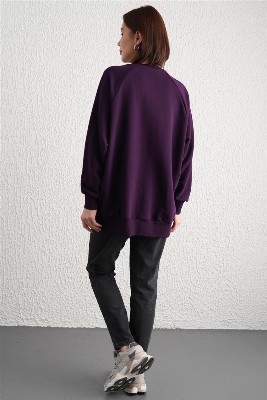 Reglan Kol Basic Sweatshirt-Mor 10402-45