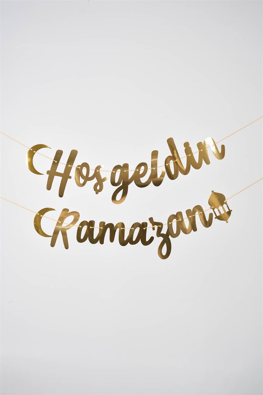 Ramazan Süsü Kaligrafi Banner Hoşgeldin Ramazan- SÜS-02