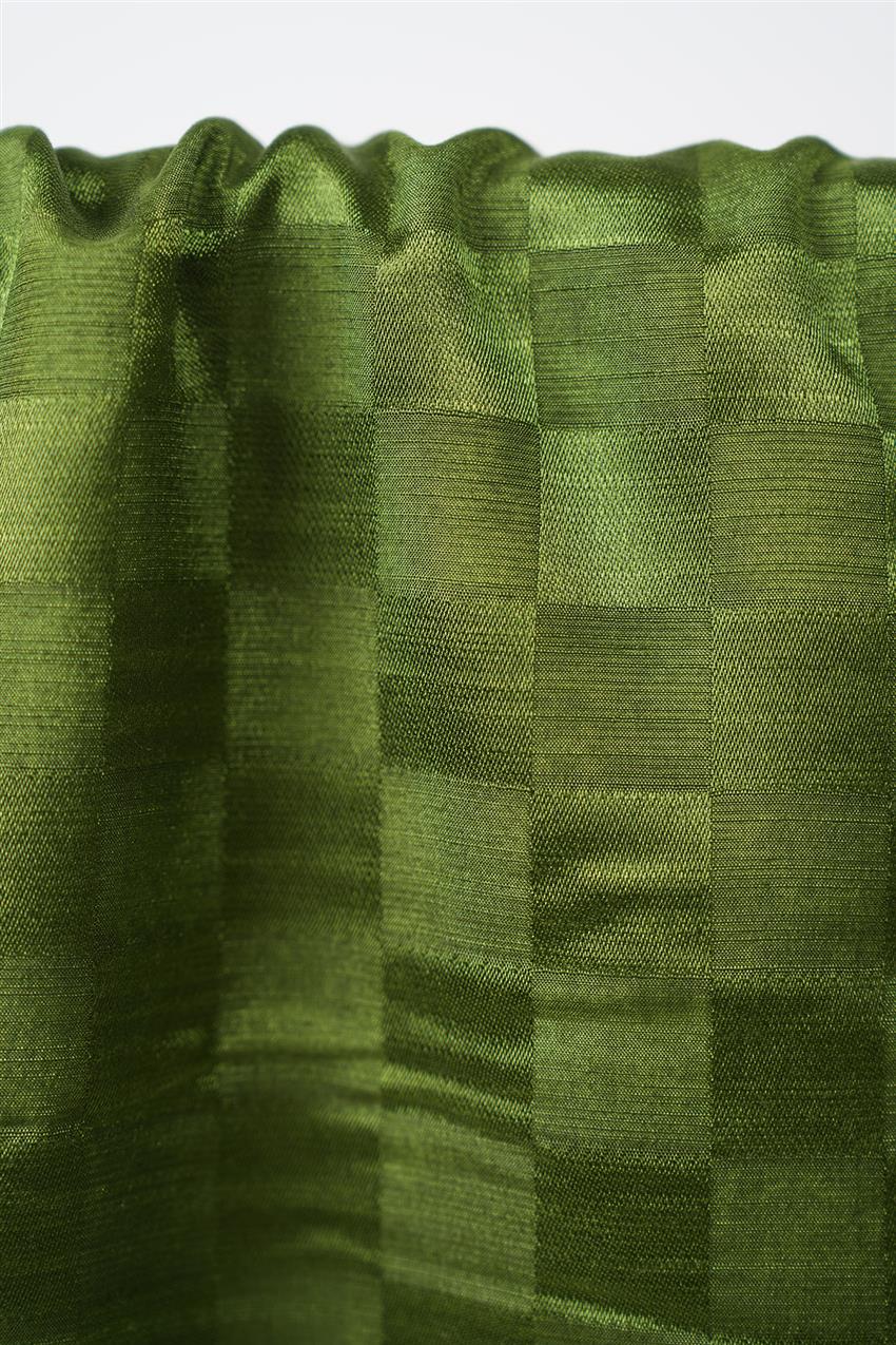 Monogrom Damalı Şal-Yağ Yeşili R555-109