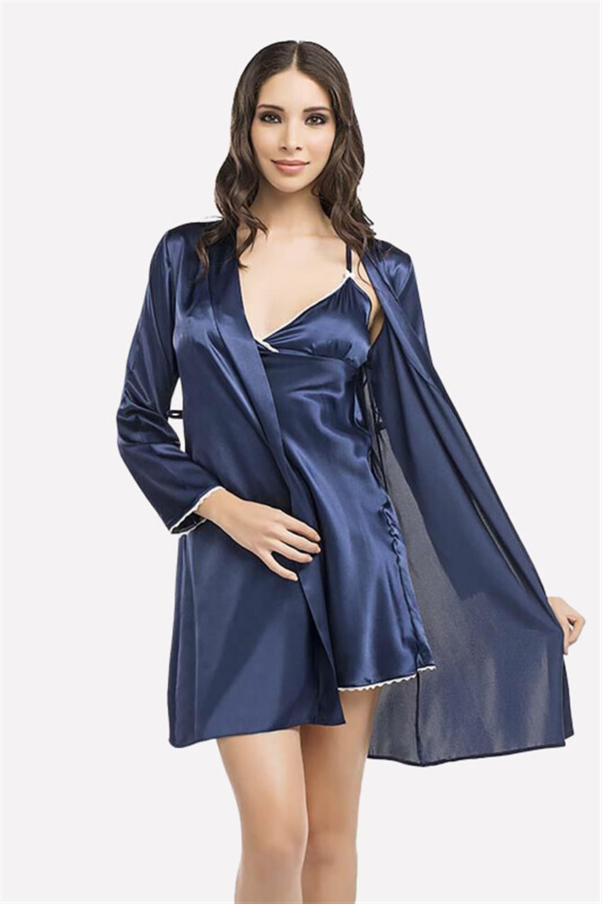 Pyjamas-Nightgown-Navy Blue NBB-3257-17