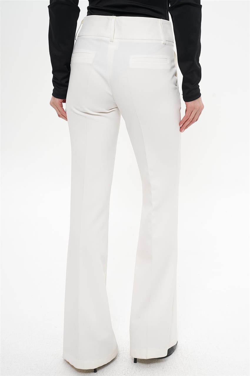 İnce Kemer Kısa Pantolon-Optik Beyaz SZ-356-175