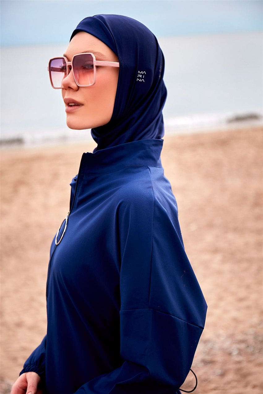 Hijab Swimwear-Navy Blue M2403-17