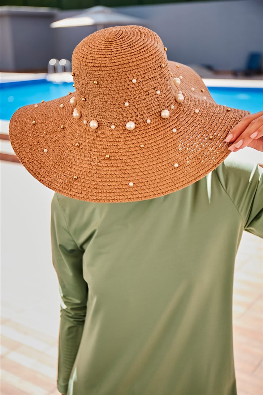 1423210-46 قبعة الشاطئ-بني