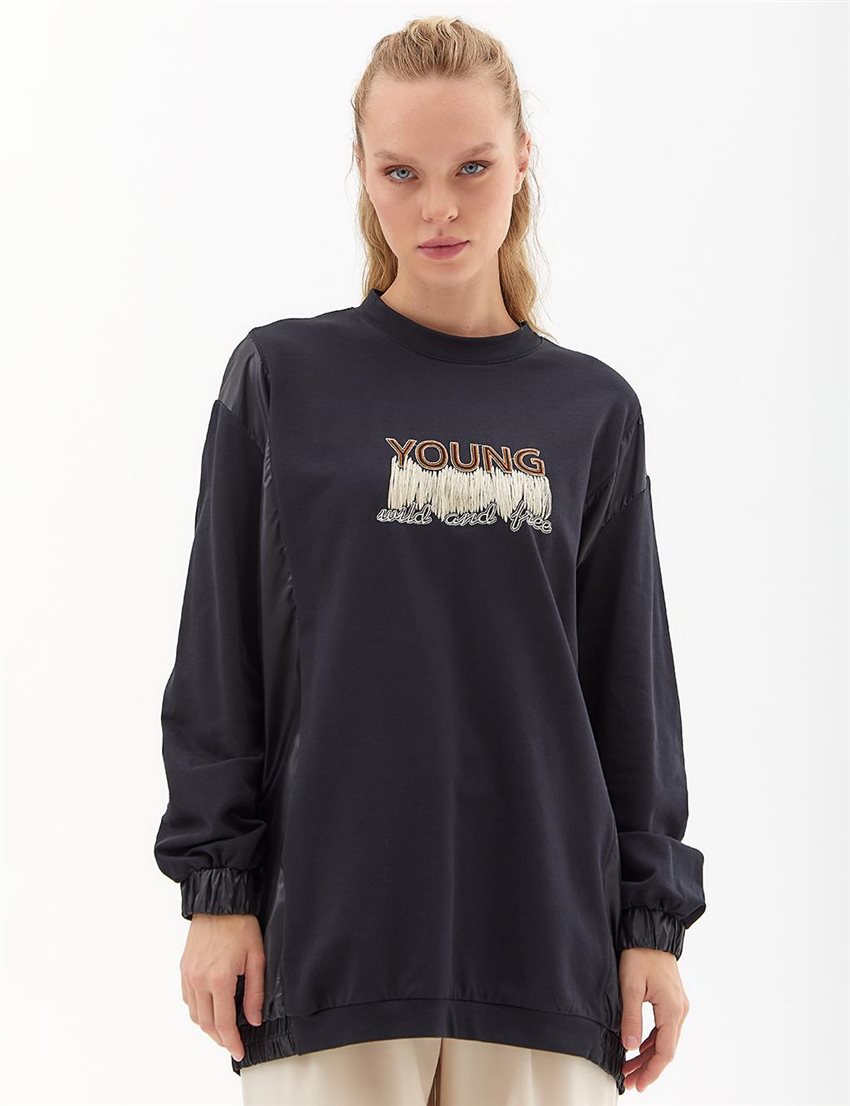 Sweatshirt-Black KA-A23-31007-12