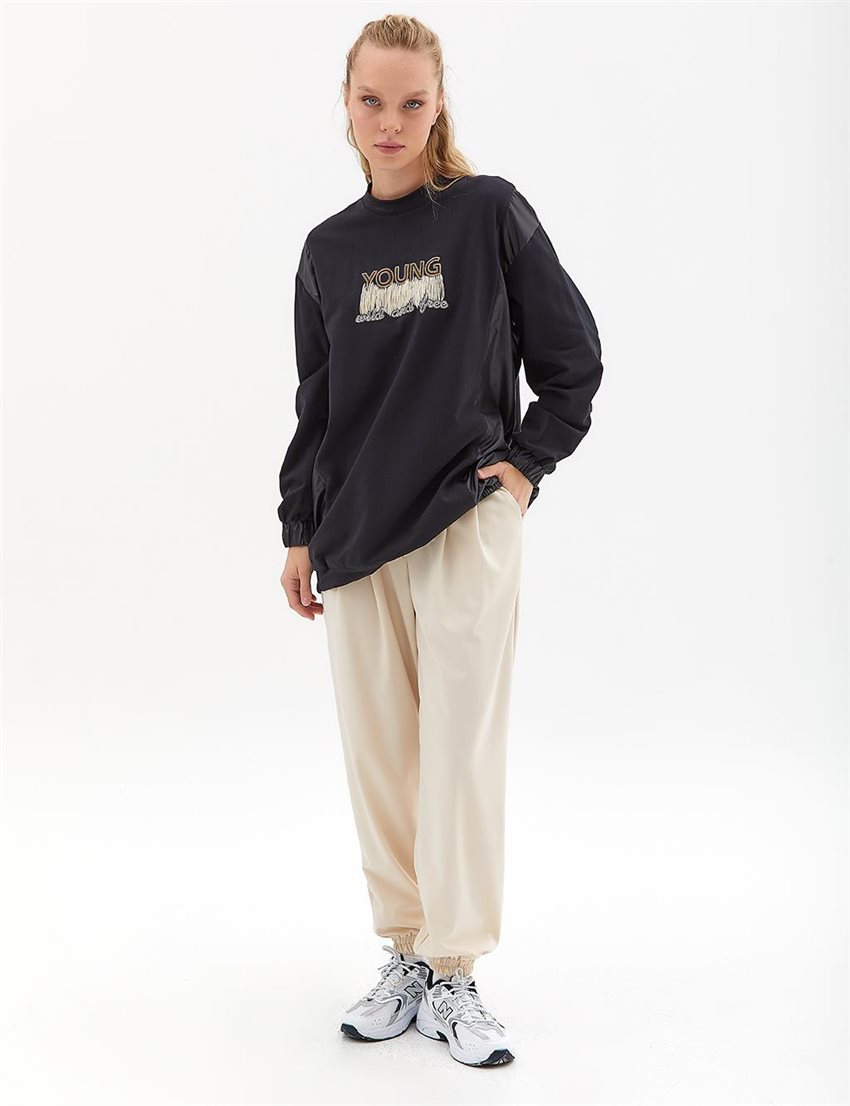 Sweatshirt-Siyah KA-A23-31007-12