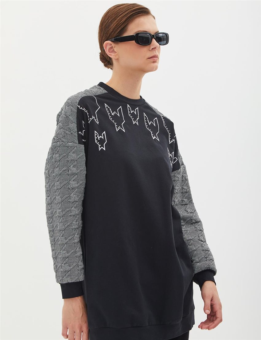 Sweatshirt-Black KA-A23-31035-12