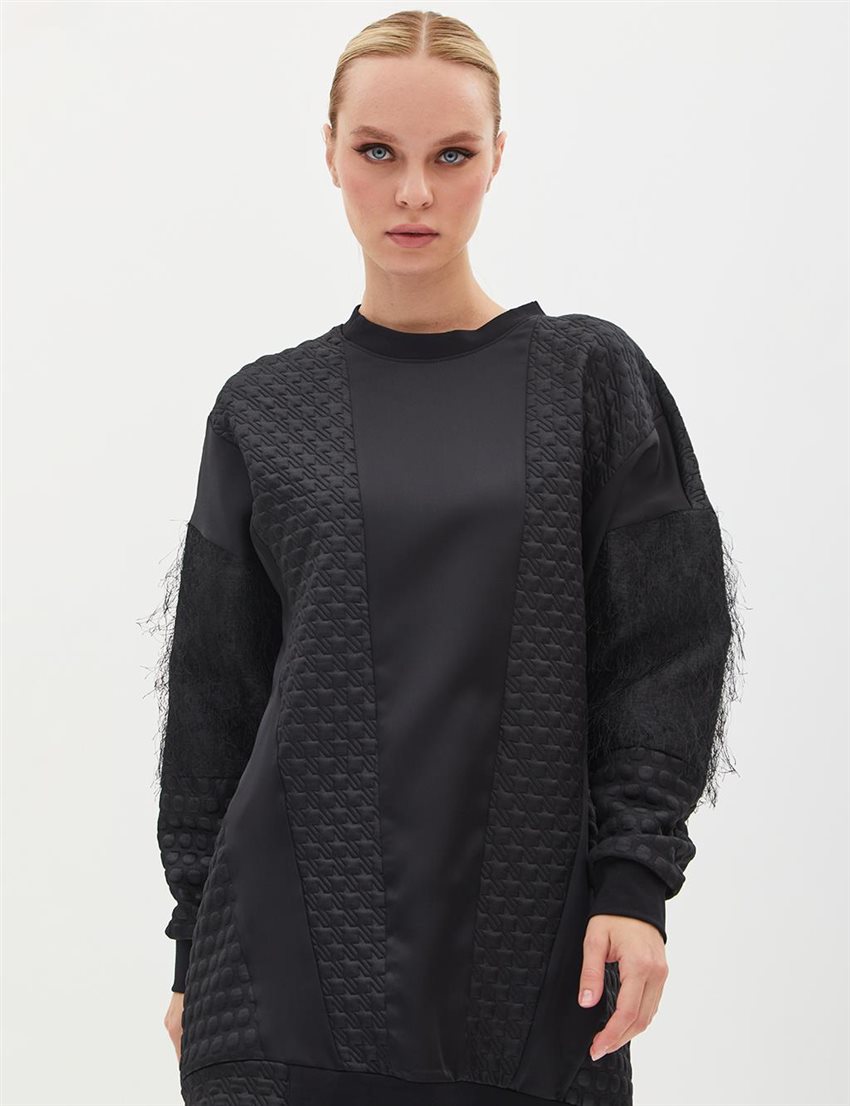 Sweatshirt-Black KA-A23-31032-12
