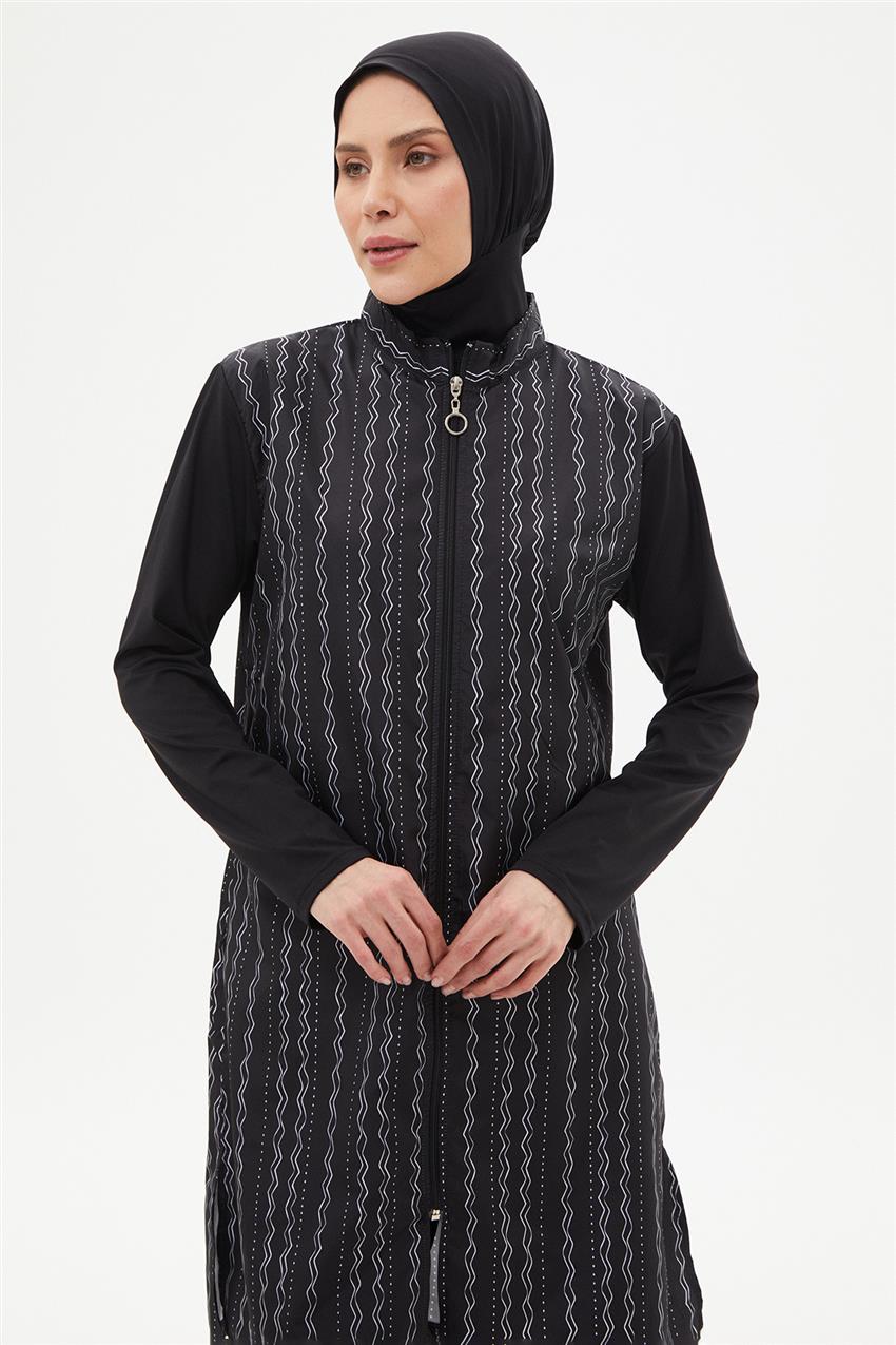 Hijab Swimwear-Black NBB-55501-01