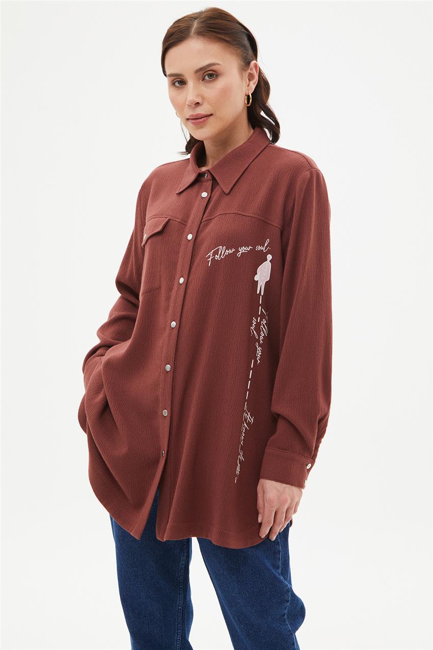 Blouse-Chestnut KA-A23-11059-312