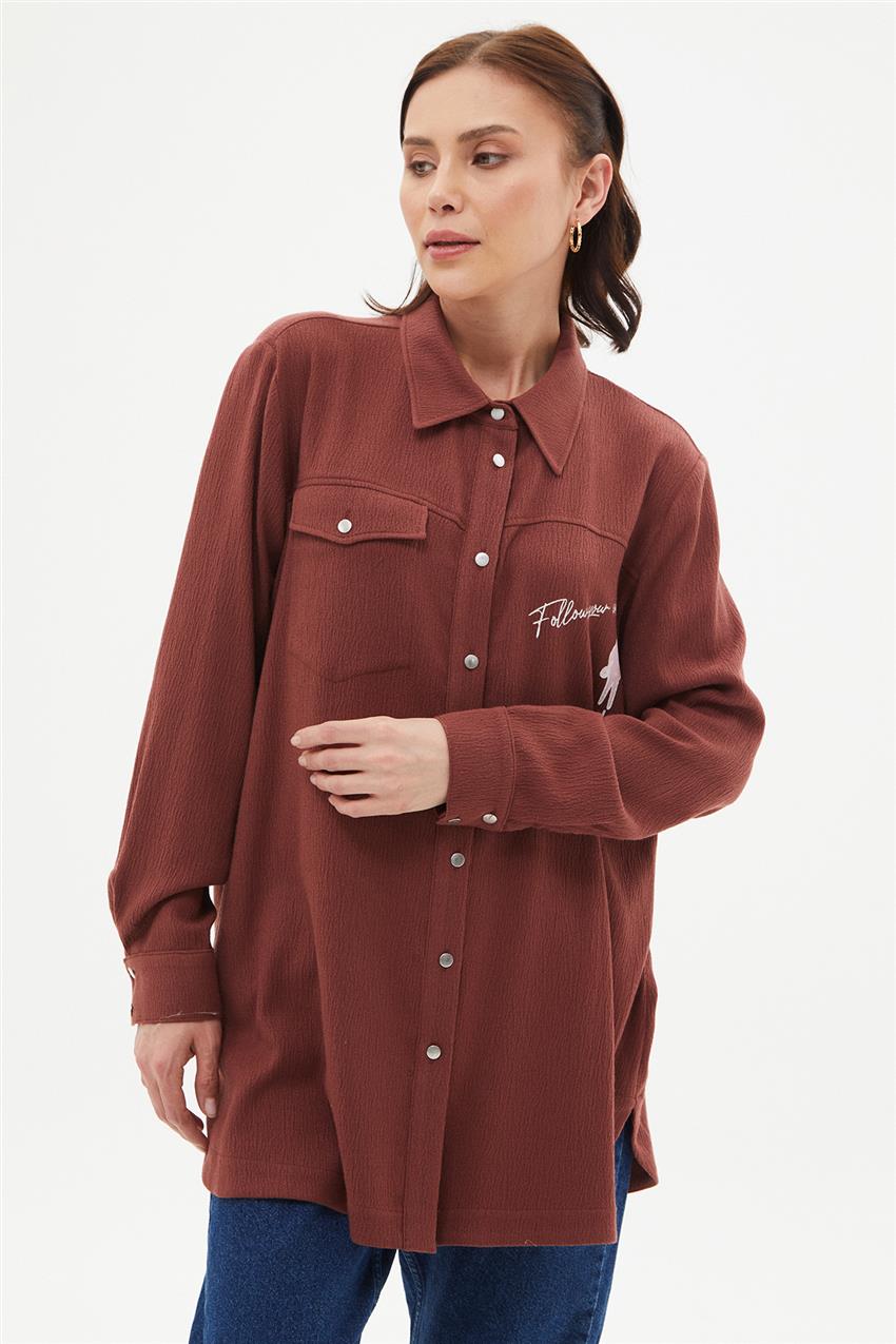 Blouse-Chestnut KA-A23-11059-312