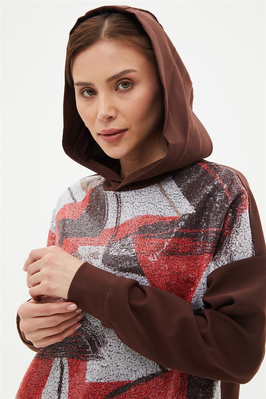 Sweatshirt-Brown KY-A23-70015-15