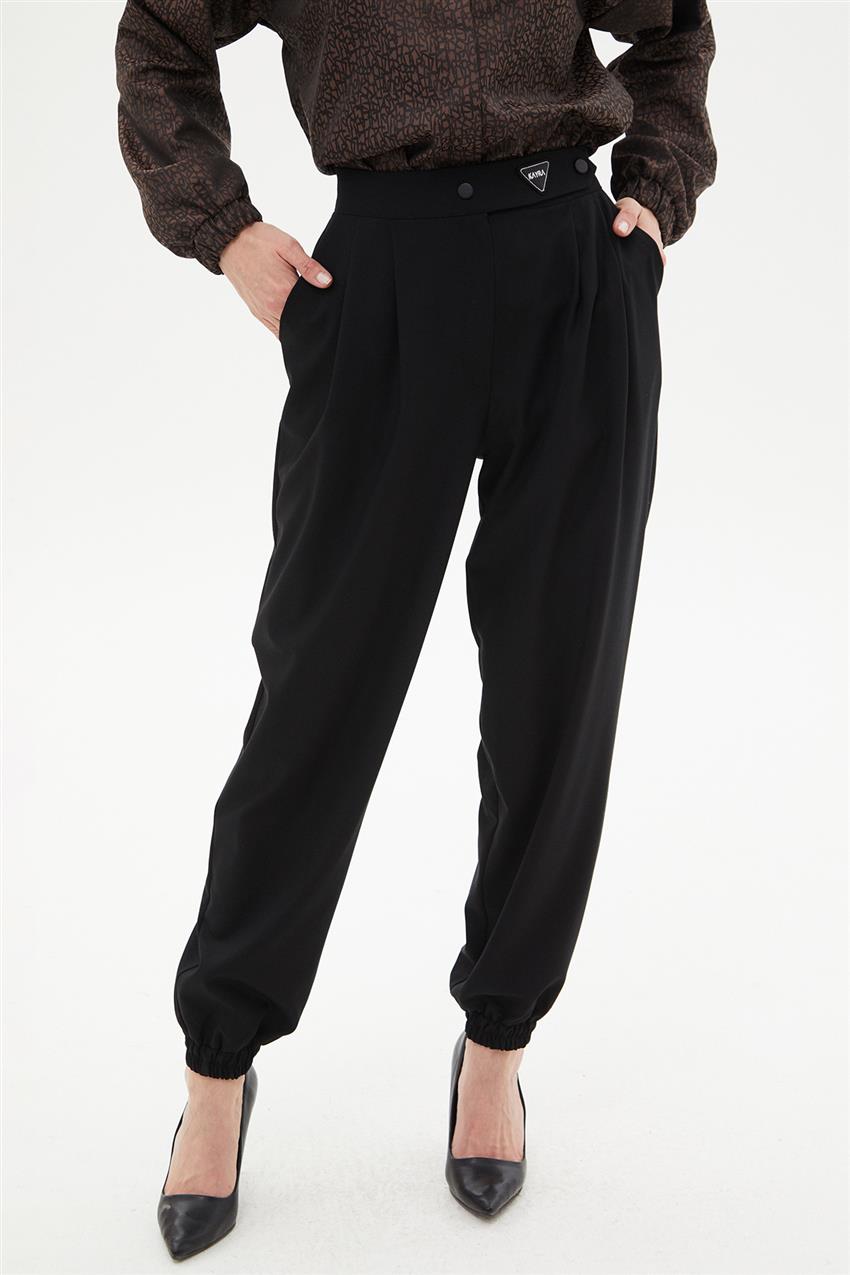 Beli Lastikli Siyah Jogger Pantolon 