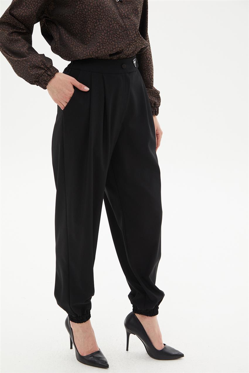 Beli Lastikli Siyah Jogger Pantolon 