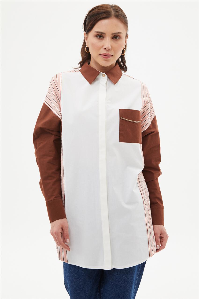 Tunic-Brown KA-A23-21063-15