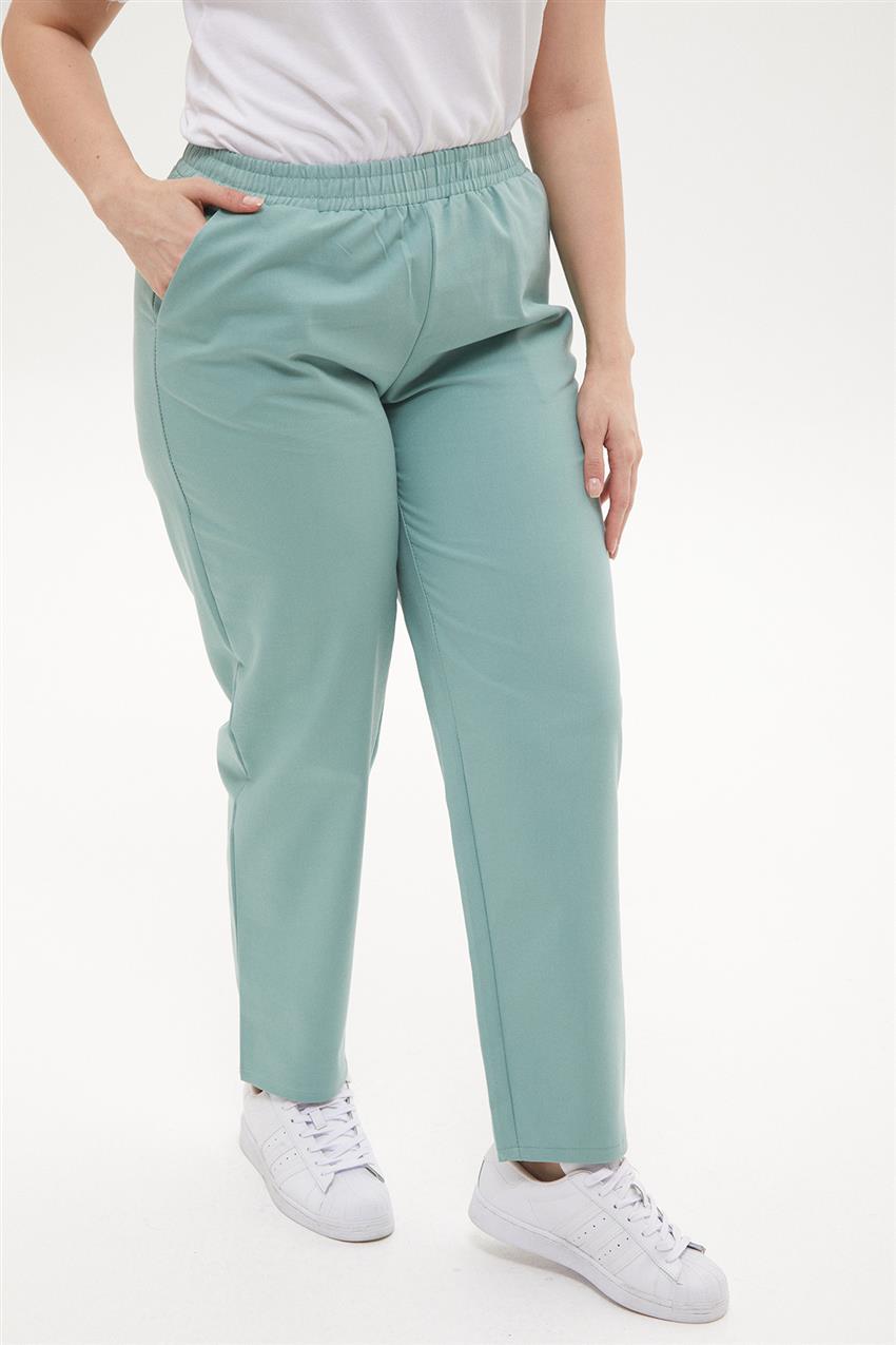 Beli Lastikli Cepli Mint Pantolon