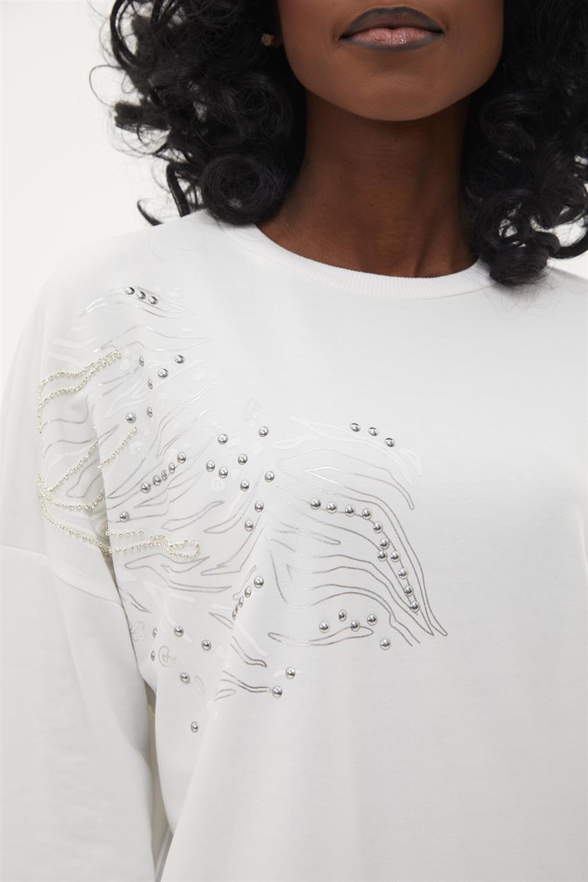 Sweatshirt-White 10443-02