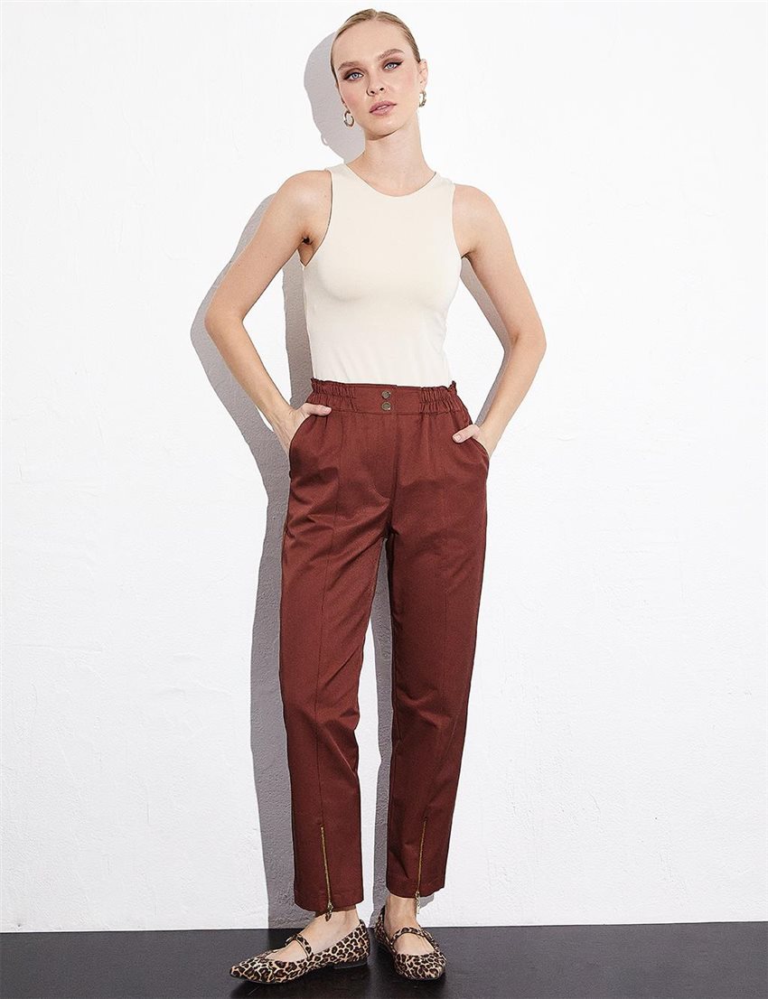 Pants-Chestnut KA-A23-19048-312