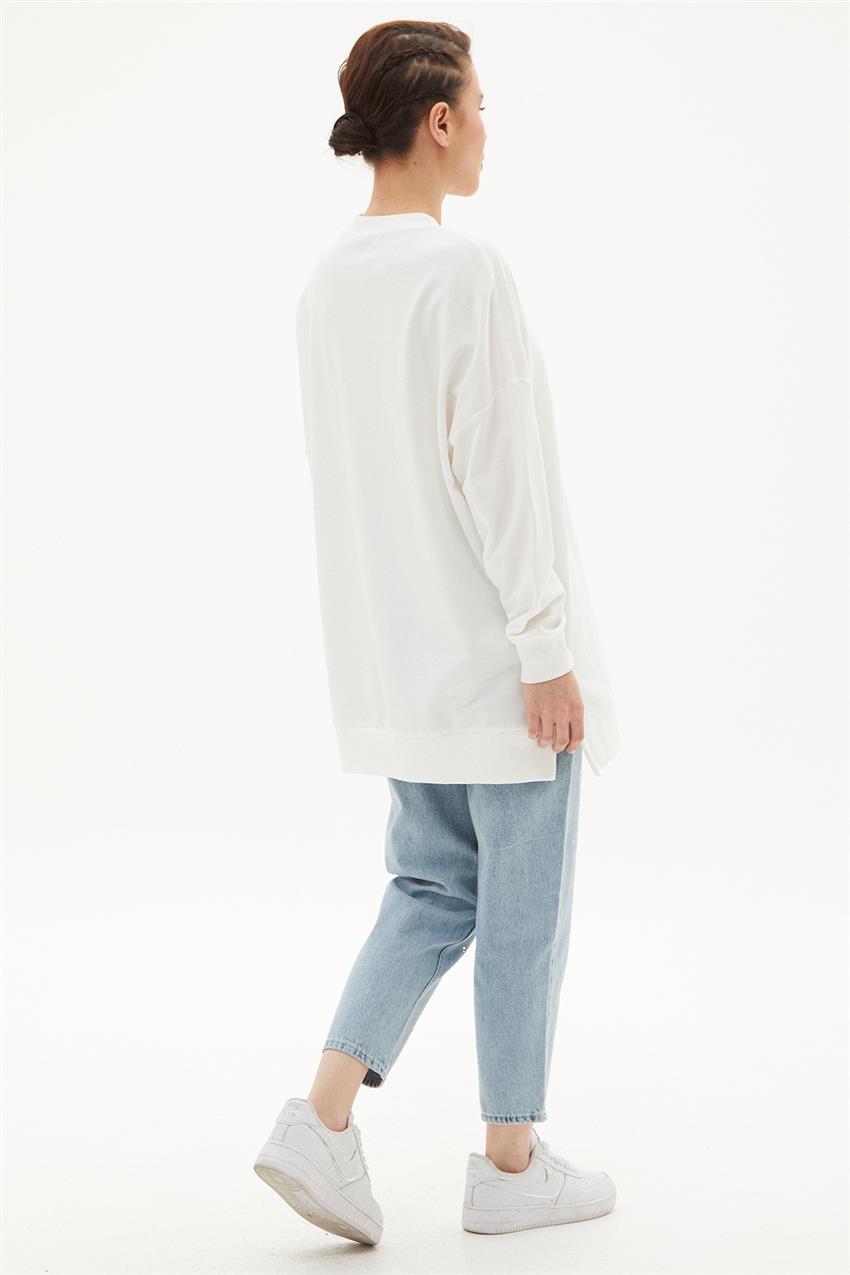 Sweatshirt-White 10460-02