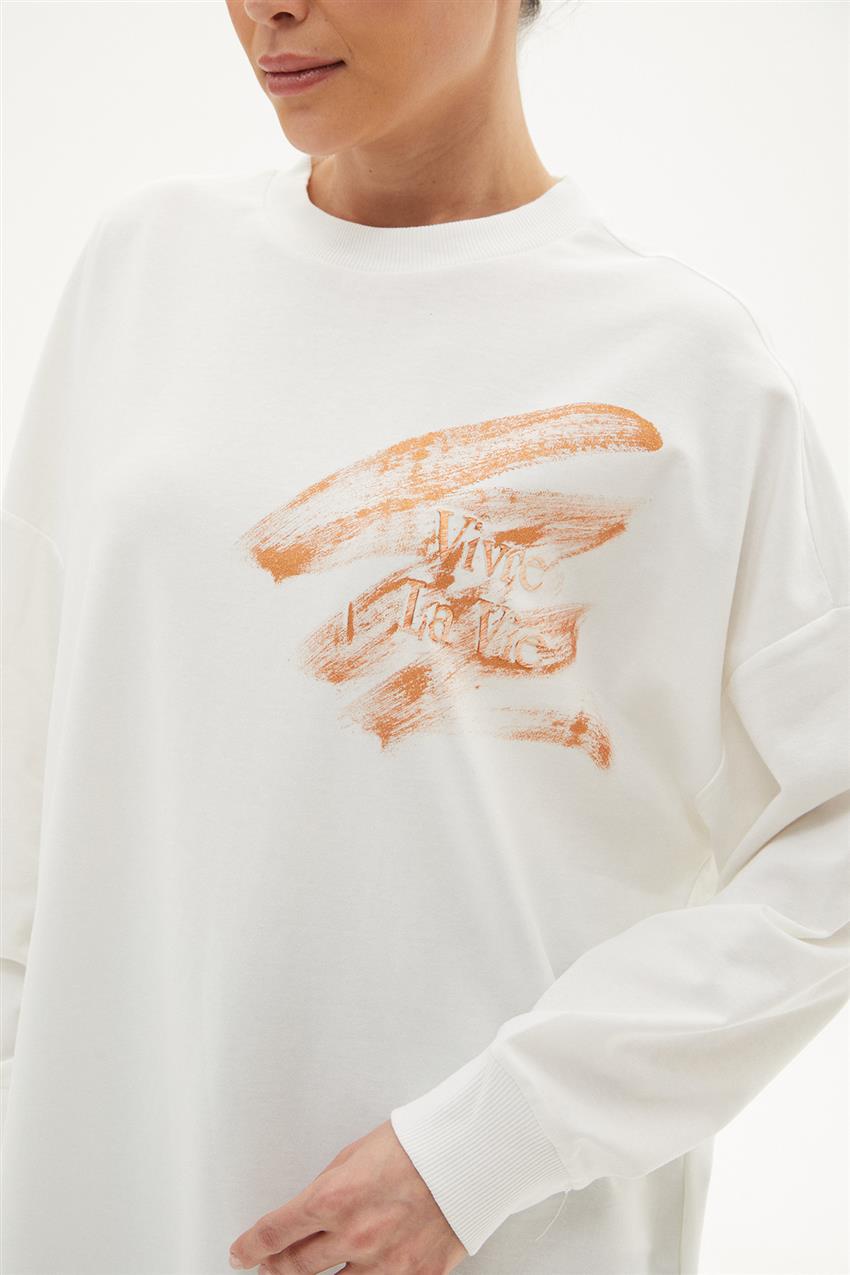 Sweatshirt-White 10460-02