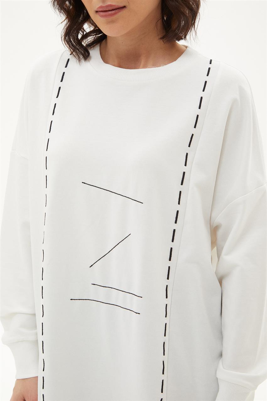 Sweatshirt-White 10425-02