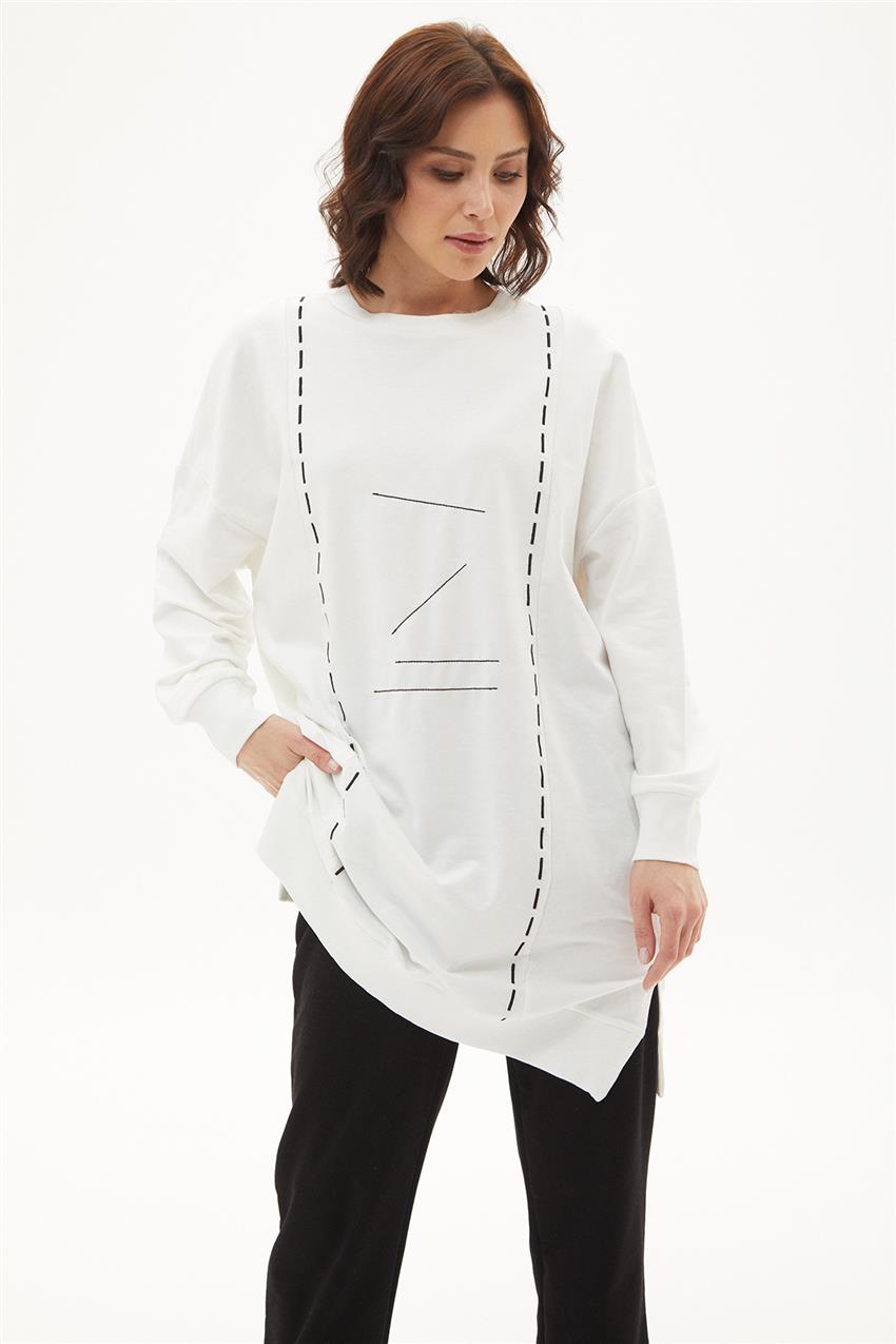 Sweatshirt-White 10425-02