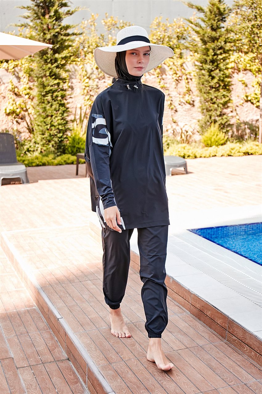 Hijab Swimwear-Black M2277-01