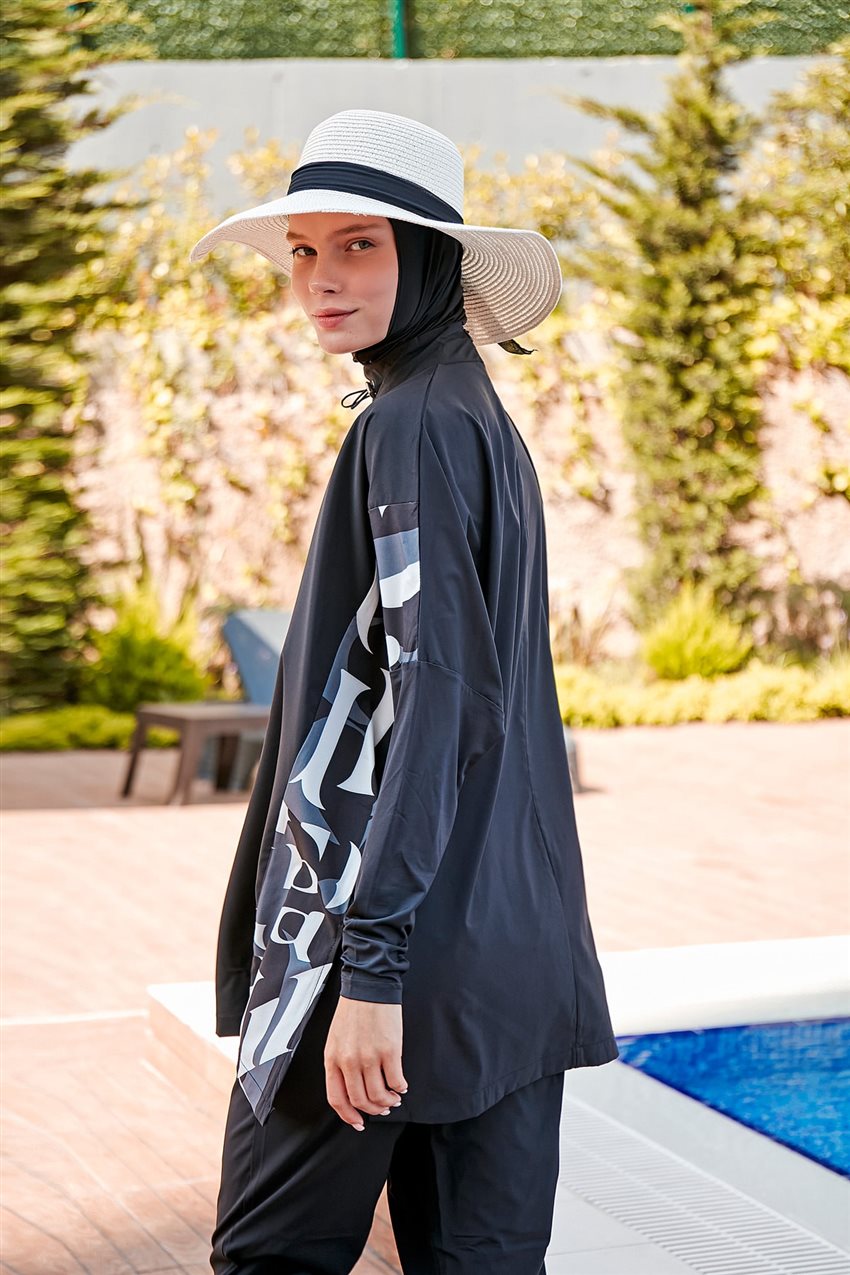 Hijab Swimwear-Black M2277-01