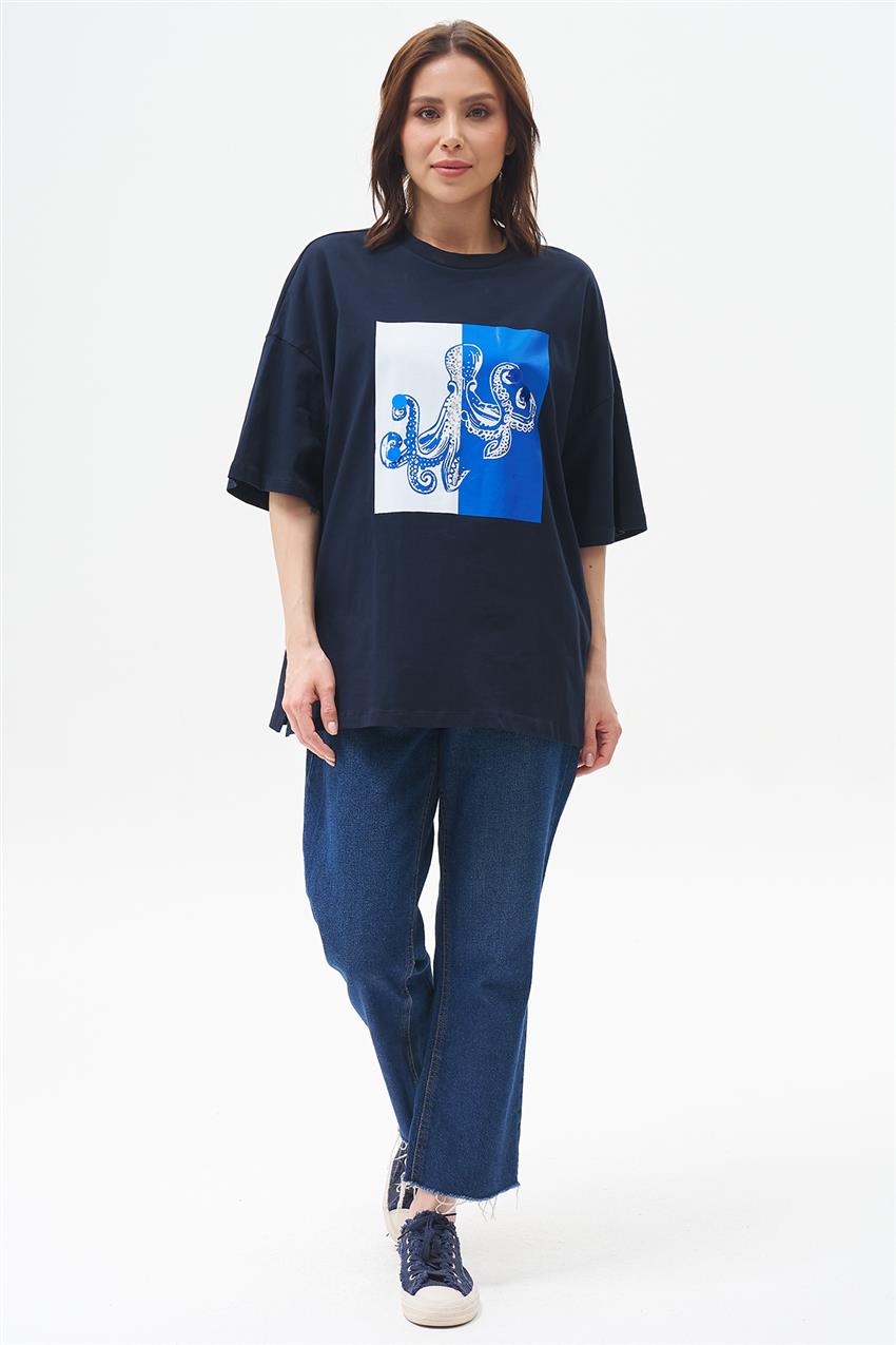 T-shirt-Navy Blue 31682-17
