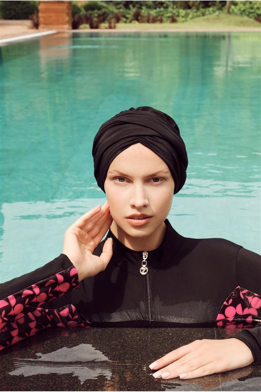 Hijab Swimwear-Black Z23YB0017-R1210