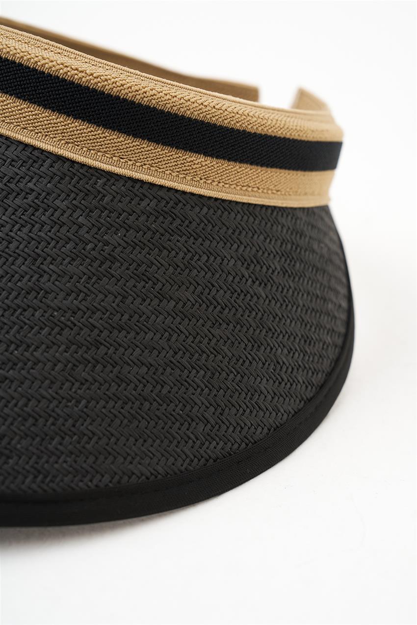 14394-01 قبعة الشاطئ-أسود