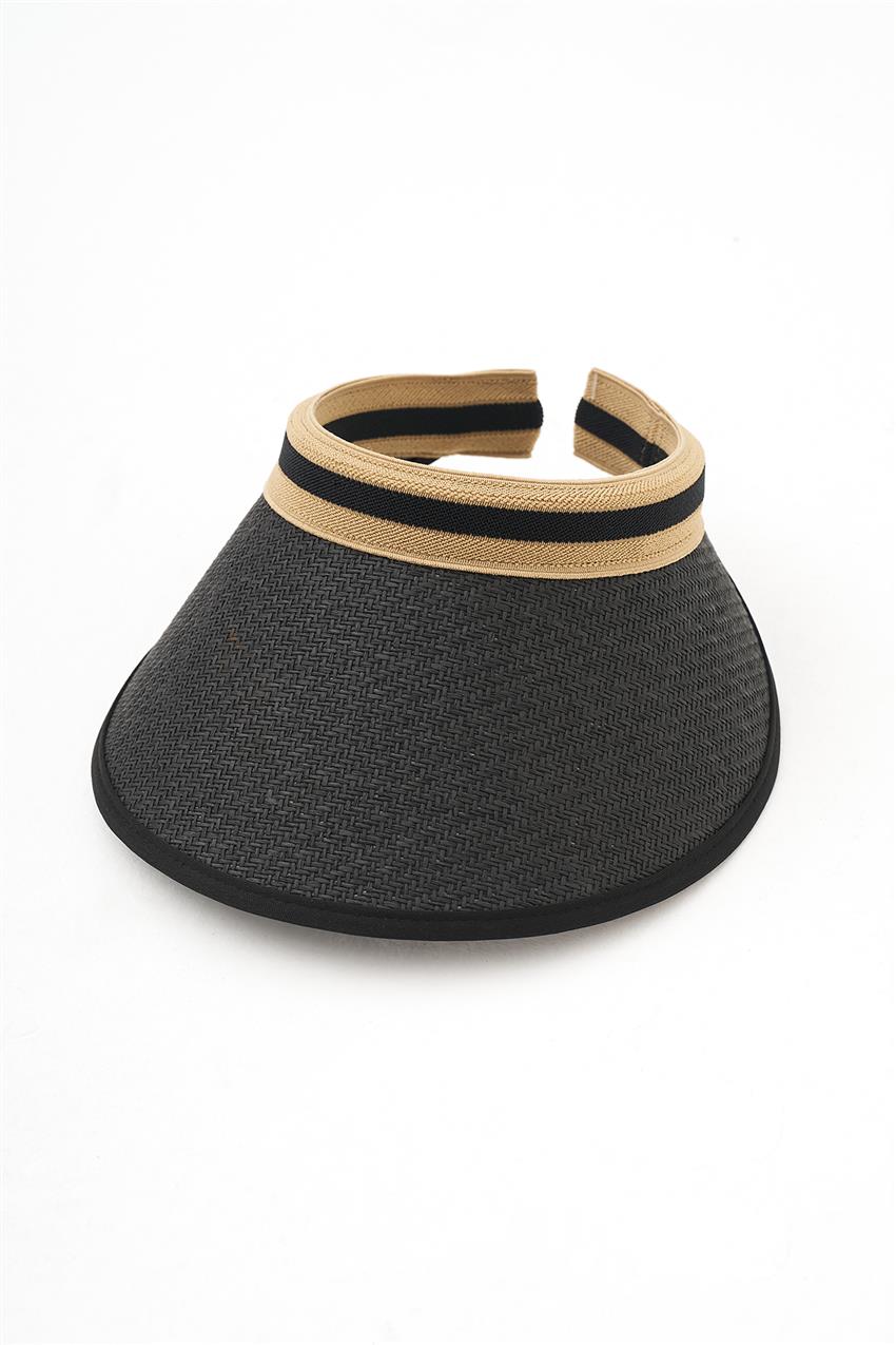 14394-01 قبعة الشاطئ-أسود