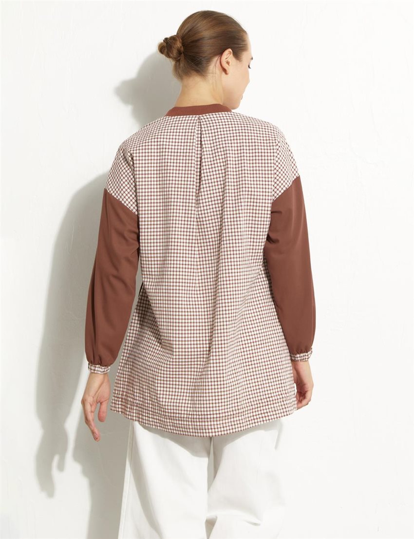 Jacket-Brown-White KA-A23-13006-15-02