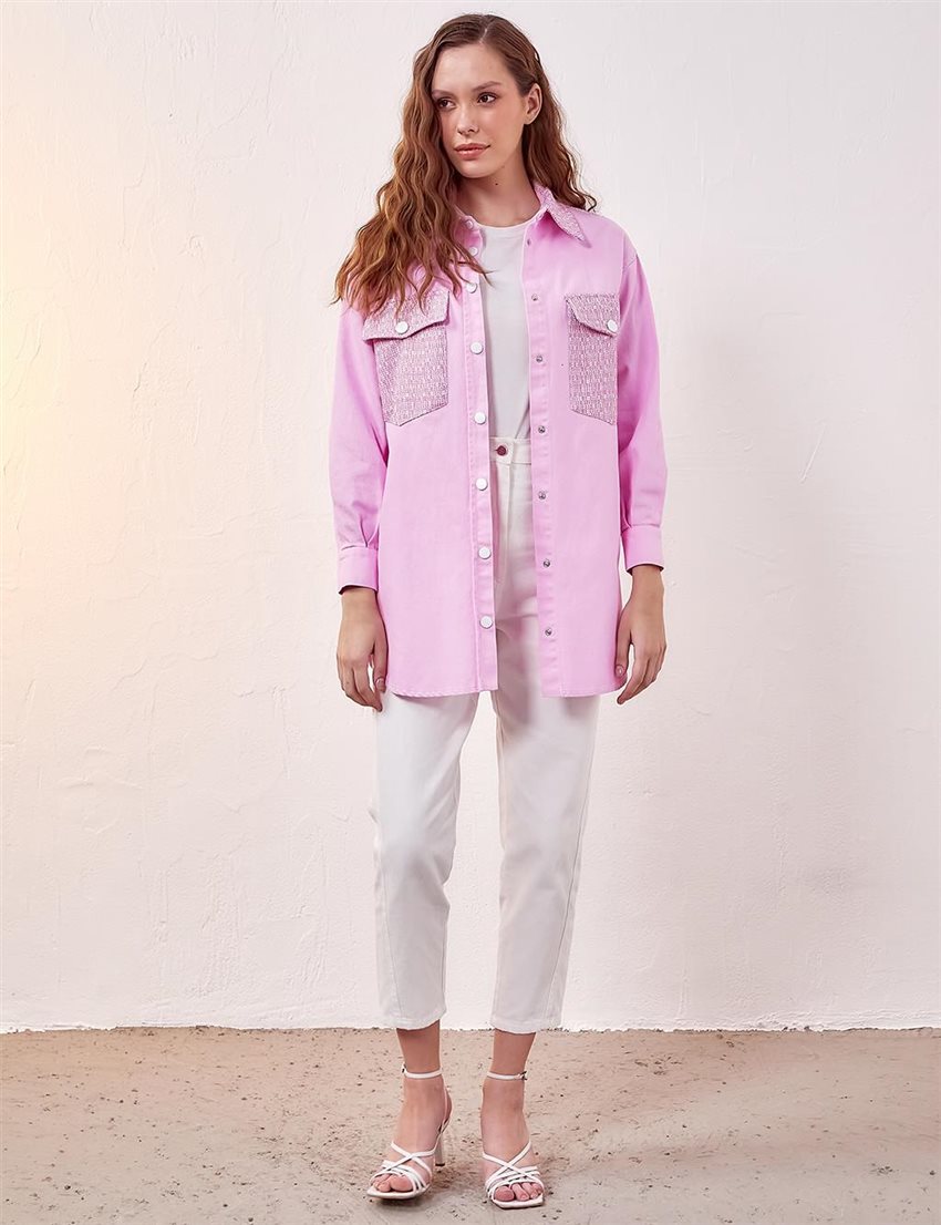 Jacket-Sugar pink KA-A23-13019-220