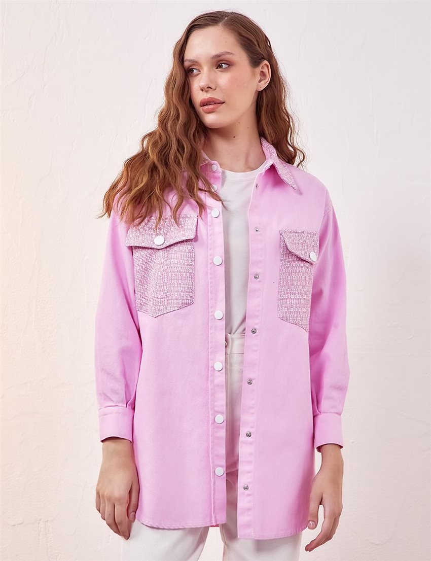 Jacket-Sugar pink KA-A23-13019-220