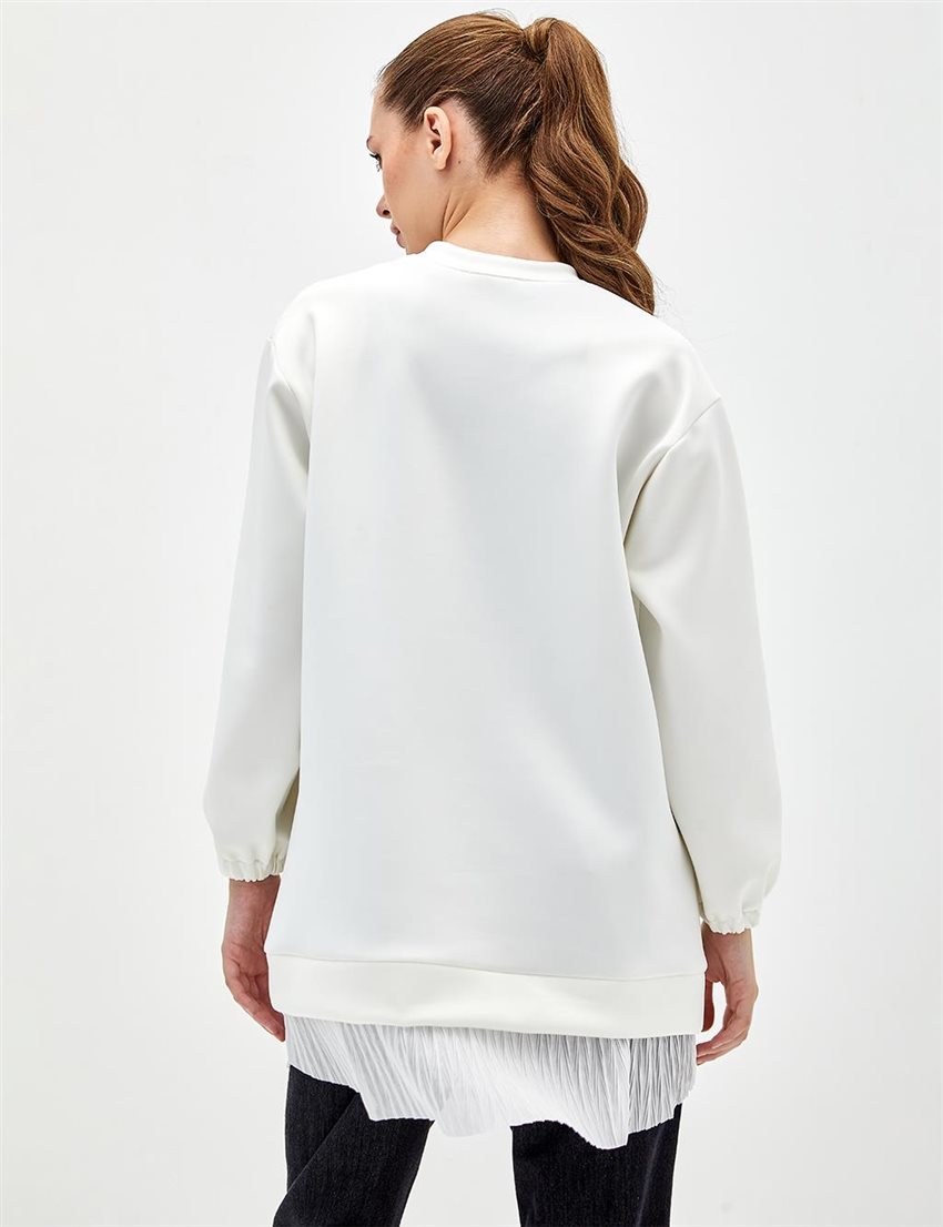 Sweatshirt-Ecru KA-A23-31011-35