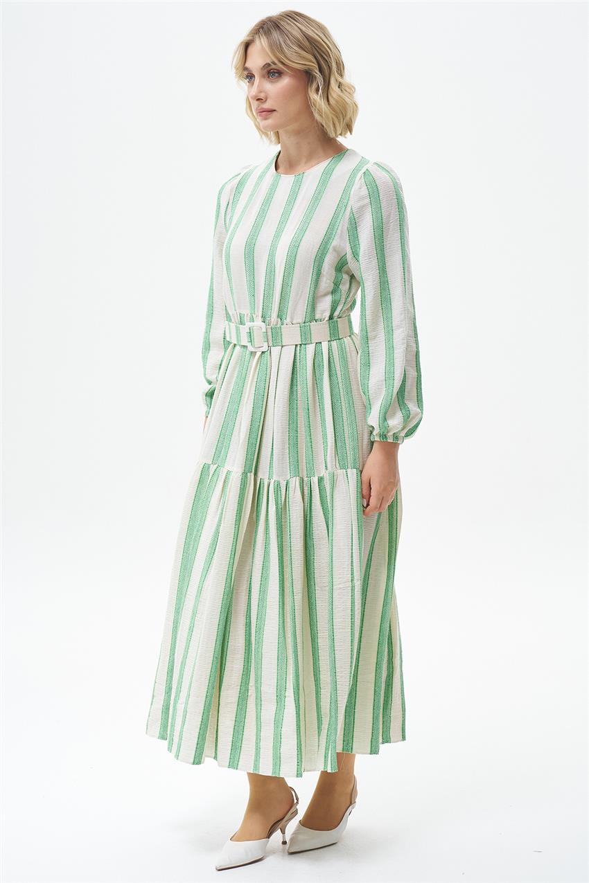 Dress-Ecru Green KYL-1740-306