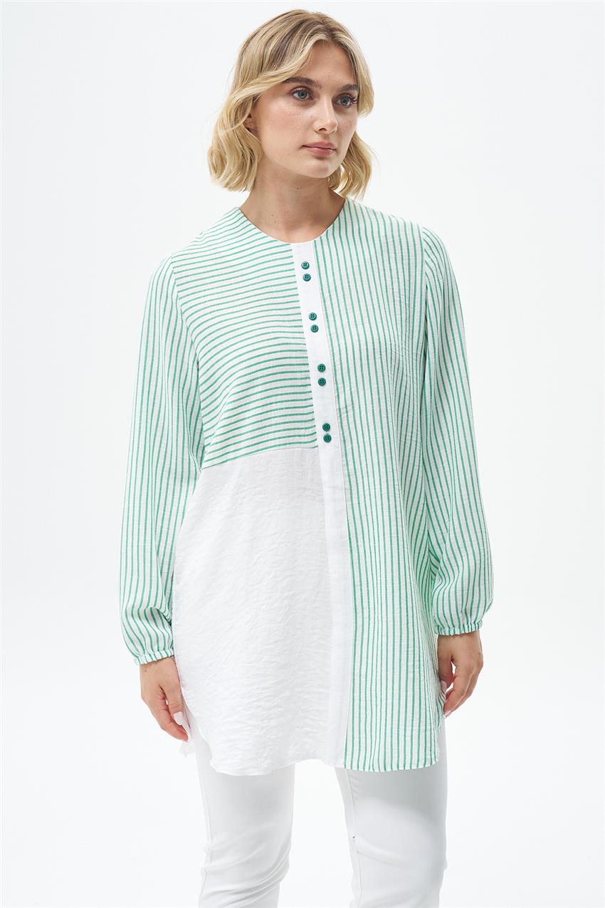 Tunic-White Green WEN-2211-363