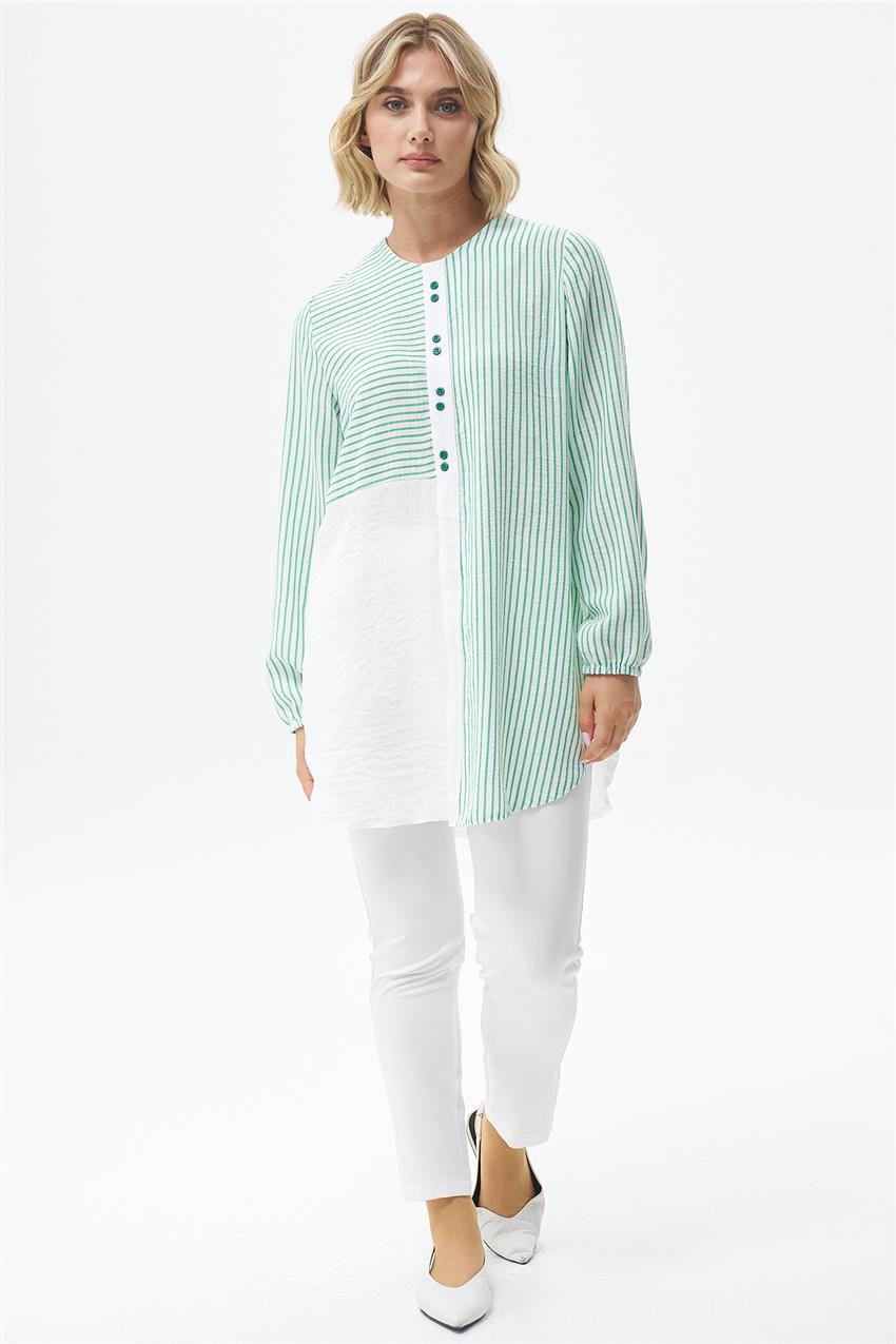 Tunic-White Green WEN-2211-363