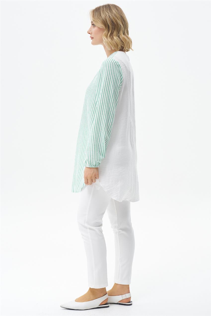 Tunic-White Green WEN-2211-363